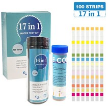 수질검사 ph측정기 어항물갈이 17 in 1 water test strip 수질 검사를 수영장 수족관 물고기 탱크 풀 물 식수 테스트 스트립, 없음