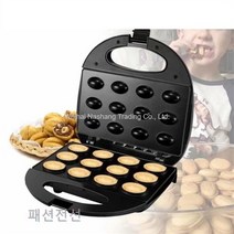 커피콩빵 호두 도넛 핫도그 케이크 굽는 기계 메이커, 블랙 6064 750W 머핀