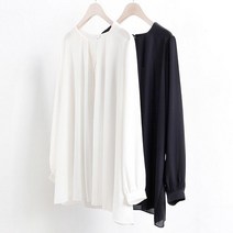 강물처럼 빅사이즈사랑해요 1339L102 셔링 목걸이 블라우스 BG (6609594)