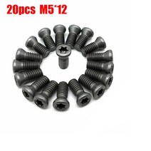 M2 M2.5 M3 M3.5 M4 M5 Torx 나사 20 개 카바이드 블레이드 교체용 CNC 선반 도구 전문 수공구 금속, [17] M5   12