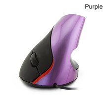 왼손잡이마우스 왼손무선마우스 음소거 수직그립 게임용 마우스 1600dpi ergonomic vertical usb 유선 오른쪽 컴퓨터 6d optical mouse gamer, 자주색