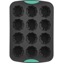 트루도 Trudeau Bakeware 컵케이크 팬 12개 민트, Mint, 12-Count