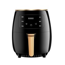 Yanyu 스마트 대용량 가정용 전자동 멀티터치 에어프라이어 4.5L, 블랙