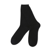 22 FW 공용 울 골지 베이직 레귤러 양말 BK