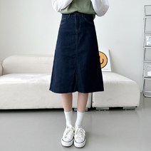 쏘옷 여성용 이지엔 베이직 데님 스커트