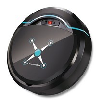 미니 음소거 로봇 진공 청소기 2.76in 대용량 먼지 상자 USB 대형 공간을위한 충전 가능, 검은색