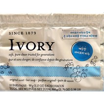 아이보리 깨끗한 세안 전신 비누 오리지날 90g 10입 아이보리_[230125EA], 1, 본상품선택