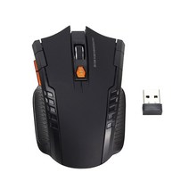 캐드마우스 무소음 2.4ghz 무선 마우스 PC 게이머 컴퓨터 USB 광학 노트북 용, 01 Black