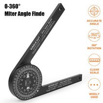 각도자 Mitre Saw Protractor Level With Marking Pencil Carpenter Angle Finder ABS Woodworking Scale G, 한개옵션0