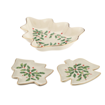 Lenox Holiday 레녹스 홀리데이 크리스마스 트리 플레이트 다이닝접시, B 파티 플레이트 트리(15cm)