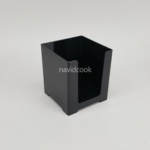 18804-PC스냅빈(대) 냅킨용 125x125x140 커피숍냅킨통, 블랙, 1개