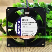 독일 EBMPAPST TYP 8314/19H 8314H/HU/HR 8032 24V 인버터 냉각 팬용 새로운 팬, 02 8314H_01 없음 RGB_01 Black