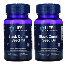 Life Extension 라이프 익스텐션 블랙커민씨드 오일 500mg 60소프트젤 2팩