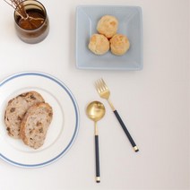 신혼 주방 모던 골드 디저트 스푼 포크 요거트스푼 주방용품 심플 디저트스푼 식기 죽, 1개, 포크-비타민