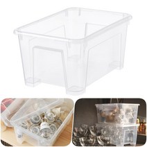 이케아 5L 적층형 투명 멀티 수납 보관 정리 함 뚜껑 통 포켓 리빙 생활 용품 박스 상자 바구니 작업 재료 소품 부자재 물건 소지품 다양한 사이즈 깔끔한 심플 SAMLA 삼라