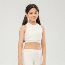 요가피기 YP60121 벨벳 크로스 라인 브라탑 뉴화이트 키즈 어린이 운동 필라테스 요가복