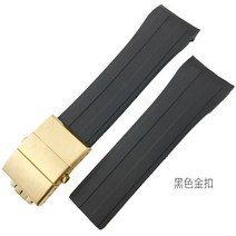 실리콘 고무 시계 밴드 교체품 MIDO M026 오션 스타 하이드로컨퀘스트 방수 스포츠 스트랩 21mm 22mm, [08] Black black buckle, [01] 22mm