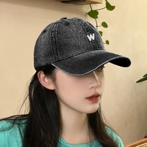 아띠Ahtty 남여공용 빈티지 청 데님 자수 볼캡 야구 모자 3color