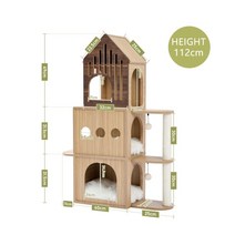 당근펫 고양이 캣폴 캣타워 놀이터 나무 현대 다단계 고양이 나무 콘도 타워 가구, l, 협력사, amt0095bg