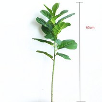조화 나무 60-122cm 3 포크 인공 반얀 가지 지상 녹색 식물 현실적인 플라스틱, 65cm