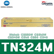 코니카미놀타 국내정품/미놀타TN324M/빨/Bizhub C225DN C236DN C230DN C368 C258 C308, 1개, 빨강