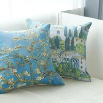 아트박스/러그랜드 명화 옥스퍼드면 쿠션 (솜미포함) - 4color