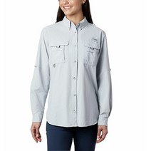 컬럼비아 여성용 PFG 바하마 긴소매 셔츠, X-Large, Blue Macaw