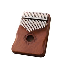 Kalimba 엄지 피아노 17 키 어린이와 성인을위한 휴대용 Mbira 손가락 선물 초보자, 01 Brown