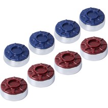 GSE 5.4cm(2-1/8인치) 또는 5.9cm(2-5/16인치) 셔플보드 퍽 8개 세트 셔플보드 테이블 액세서리용(크롬, 02 크롬
