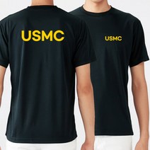 길단 유니폼 커스텀 라운드 반팔 해병대 옐로우 쿨 티셔츠