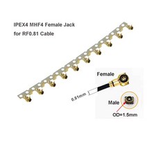 10PCS RF1.13 RF178 케이블 IPEX-1 SMT 소켓 WiFi 안테나베이스 PCB RF 안테나 보드 터미널에 대 한 U.FL I, 03 MHF4 F 0.81Cable