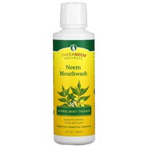 theraneem naturals neem 구강청결제 허벌 민트 테라피 480ml(16fl oz), One Color, One Size, 480ml