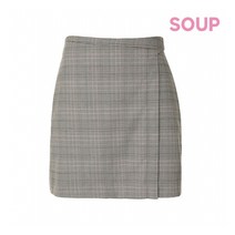 [숲(SOUP)] 랩 스타일 체크 스커트(SV4SRP2)
