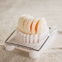 삶은 계란 썰기 달걀 슬라이서 에그 커터기 절단기, 바디챔버 화이트, 화이트