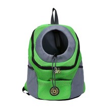 애견 이동 슬링백 강아지 가방 고양이 켄넬 우주선 산책 캐리어 케이지 백팩 중형견 배낭 포대기더블 숄더 애완 동물 통기성 메쉬 야외 여행 휴대용 애완 동물 캐리어 하이킹 배낭, 초록