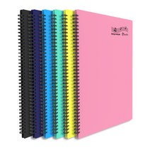 플랜 스프링형 A4 악보화일 다양한 칼라 양면메모 포켓기능 20매 3+1, 하늘, 4개입, 20P