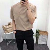스판 쿨 어깨 절개 포켓반팔 티셔츠(8color)