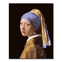 DIY 캔버스페인팅 명화그리기 액자 그림 세트 유화 -인물 40x50, F24_베르메르의 진주귀걸이를 한 소녀