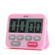 아쿠바 디지털 듀얼 타이머 핑크, 화이트