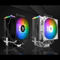 속도조절 가능한 코팅도색 RGB 컴퓨터쿨러 / CPU 교체 PC 냉각기 팬 펜, 블랙