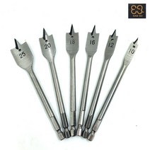 임팩용 목공드릴 나비드릴세트 6P 10mm/12mm/16mm/18mm/20mm/25mm 나비기리 목공기리 보링비트 에스제이팩토리툴하우스, 삼구 목공 나비드릴세트 6P