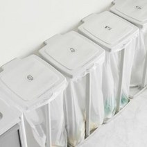 가정용분리수거함 재활용분리수거함 다이소 재활용 쓰레기 분리수거대 종량제 비닐 봉투걸이, 적층 분리수거함 40L