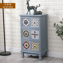 엔틱 빈티지 레트로 오리엔탈 프로방스 우드 콘솔 수납장 침실거실장 미니사이드협탁서랍장 거실 오디오 장식장, A