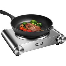 1구인덕션 휴대용 1인용 이동식인덕션 DIDO 1200W 전기 핫 플레이트 온도 조절이 가능한 세라믹 조리대 적외선 버너 청소가 편한 스테인리스 스틸 베이스 모든 조리기구 스토브, 스테인레스 스틸, 단일 버너