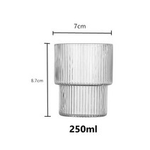 엔틱커피잔 북유럽풍 카페 커피잔 북유럽 스타일 유리 커피 컵 귀여운 아침 식사 라떼 우유 머그잔 위, 01 250ML