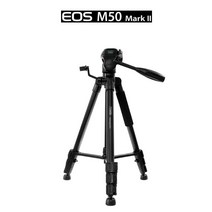캐논 EOS-M50 MARK II 삼각대 3WAY 헤드 4단 호환 삼각대, (단일색상)블랙