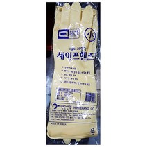하얀손 고무장갑 ( 백색 소 세이프 ) 2개, 1개