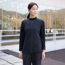 모슬린 엄마옷 기모 핫픽스반폴라티셔츠 ETP211144 마담 미시옷 중년여성의류 빅사이즈 50대 60대여성옷