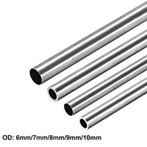 강관 Uxcell 2pcs 6mm 7mm 8mm 9mm 10mm od 304 스테인레스 스틸 원형 튜브 원활한 직선 파이프 튜브 250mm 길이, 10mm x 1mm