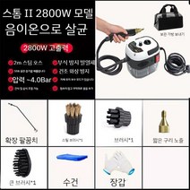 스팀청소기 고압 유선 업소용 청소기, D. 2800W + 스팀 + 음이온 살균 + 백